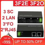 Media Converter 3 Fo 2 Lan 3F2E Fiber Optik Support Poe 3F2E Fiber Optik Ethernet Switch 2 Rj45 3 Sc