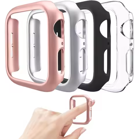 PC Hollow Case for Apple Watch 10 Series 42mm 46mm Matte Hard PC Bumper Shell for iWatch Frame Apple