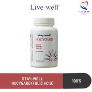 Stay-Well Hocygard (Folic Acid) Vitamin B6 & B12 100's VegeCapsules