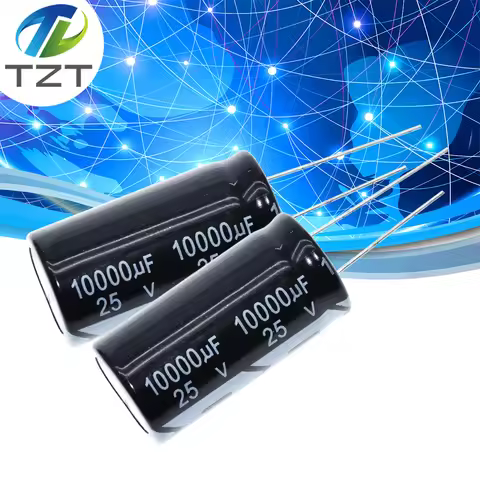 Aluminum Electrolytic Capacitor 25V / 10000 UF 25V/10000UF Electrolytic Capacitor Size 18*35 mm plug