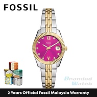 [Official Warranty] Fossil ES5337 Women's Scarlette Three-Hand Date Two-Tone Stainless Steel Watch