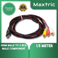 1.5M HDMI Male to 3 RCA Male Component Cable HDMI To YPbPr RCA Cable Converter  = E2096