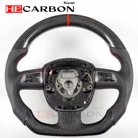 Fit For Audi A3 A4 A5 S4 S5 RS3 RS4 RS5 2005~2011 Real Carbon Fiber Car Steering Wheel Customized Hi