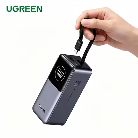 UGREEN Nexode 130W 20000mAh CCC Power Bank Build-in Retractable Cable Smart TFT Display Portable Pow