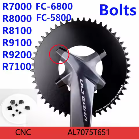 AL7075 Chainring Cap Cover 4 Bolts for Shimano 105 R7000 R8000 R7100 R8100 R9100 R9200 6800 9000 Roa