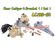 LC135 5S LC135 5-Speed Rear Disc Brake Pump Caliper Brek Pump Belakang Siap Bracket & Brake pad) 1 S
