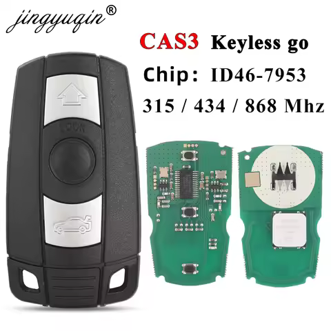 jingyuqin 315/868MHz Keyless-Go Remote Smart Key for BMW 3/5 Series CAS3 X5 X6 Z4 E70 Car ID46 Pcf79