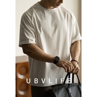 baju lelaki t shirt t shirt oversize American Style 300G Heavy 7A Antibacterial Sunscreen Raglan Sle