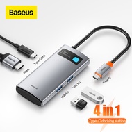 Baseus อะแดปเตอร์ฮับ Type-C รุ่น Metal Gleam Series 8-in-1 Multifunctional Type-C HUB Docking Statio