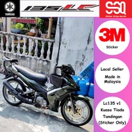 High Quality AAA Premium Sticker Stripe Yamaha Lc135 v1 Hijau Lumut Cover Set Body Set Coverset Bodyset 3M Vietnam Style