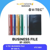 V-TEC Business File BF-500 FL Transparent Plastic Snelhecter Folder F4 Folio | F4 Business File Fold