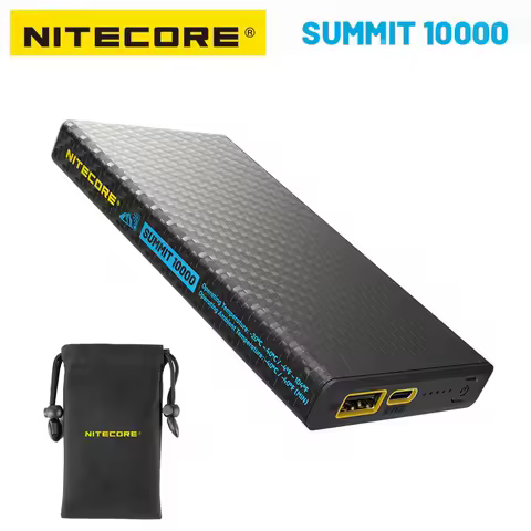 Nitecore SUMMIT 10000mAh Mobile Power Bank Quick Charge With Charging Cable IPX5 waterproof VS Nitec