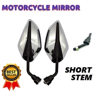 SYM VF3I-Motorcycle Side Mirror dahon type short stem mix color black silver accessories