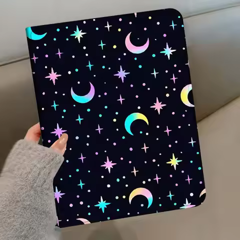 Cartoon Starry Moon Pattern Case For Samsung Galaxy Tab S7 S8 S9 S10 S11 A7 A8 A9 A11 FE Lite Plus S