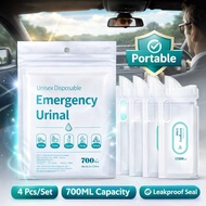 (FOREVER $2) 4PCs Emergency 700ml Urine Bag Unisex Children Vomit Bags Portable Disposable Travel Ur