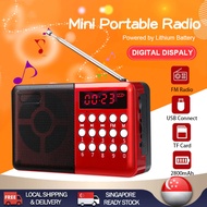 FM Radio Portable Mini Radio AM | FM | USB | TF | MP3 | Player | Speaker | Light-Weight 收音机