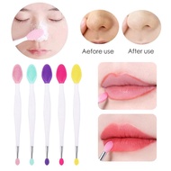 Beauty Skin Care Tool Face Silicone Brush Double-sided Cleaning Nose Exfoliating Brush V4p3