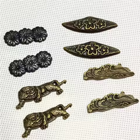 8Pcs Different Menuki Fitting On Handle For Japanese Sword Samurai Katana Wakizashi Tachi Tanto Noda