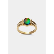 Kaimirra Everglow Plait Ammolite Ring