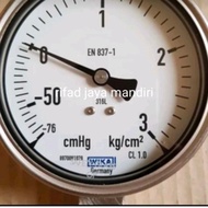 Wika -76cmHg+6 kg/cm2, thread 1/2"BSP Full SS Racket + 1/2" BSP