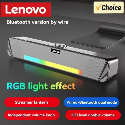 Lenovo TS33 Original For Desk Computer Subwoofer AUX 360 Home Movie Bluetooth 5.0 Speaker Surround S