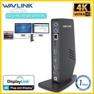 WAVLINK Ultra HD หลาย-จอแสดงผลแท่นวางมือถือสำหรับ Type-C และ Type-A Windows หรือ Mac OS5K 60Hz หรือ4