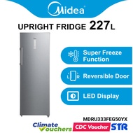 Midea MDRU333FEG50YX 227L Upright Fridge