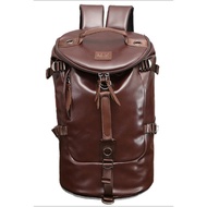 Korean Fashion 38L PU Travel Duffel Barrel Weekender Backpack Bag Beg