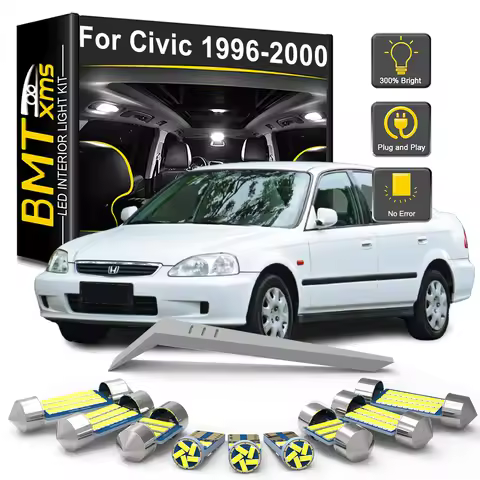 BMTxms 9Pcs Canbus For Honda Civic VI MK6 EJ EK 1996 1997 1998 1999 2000 Car LED Interior Light Bulb