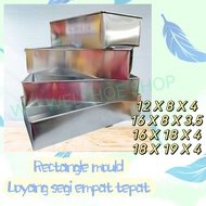 12x18x4,16x8x4,16x8x3.5,18x9x4 Handmade Aluminium Rectangle Mould,Loyang Aluminium Buatan tangan Seg