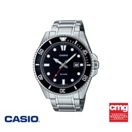 [ของแท้] CASIO นาฬิกาข้อมือ CASIO รุ่น MDV-107D-1A1VDF วัสดุสเตนเลสสตีล สีเงิน