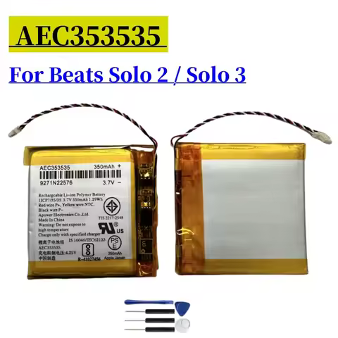 AEC353535 Battery for Beats Solo 3.0 2 3 Wireless Headset New Battery Solo2 Solo3 Batteries +tools
