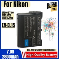 EN-EL15 Battery 7.0V 2800mAh Rechargeable Batteries And Charger for Nikon D7000 D7100 D610 D750 D800
