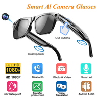 4K HD Smart Glasses AI GPT Camera Bluetooth Call 260Mah Battery Voice Assistant Translate Identify O