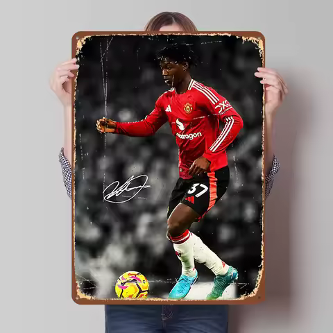 Kobbie Mainoo Poster Customized Vintage Metal Signs Wall Art Retro Tin Plaque for Mancave Gamer Room