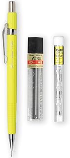 Pentel P205-97C Mechanical Automatic Pencil - Fluorescent Range - Single + 12 Hi-Polymer HB 0.5mm Re
