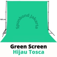 BackGround Hijau Tosca 75 gsm ,kain spunbond background back drop