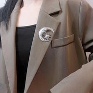 Hetero-Shaped Fashion Jewelry Pin Accessories Stainless Steel Unique Ornaments Brooch Star Moon Buck