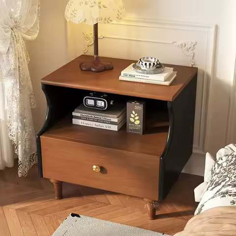 Modern Nordic Nightstand Aesthetic Storage Luxury Vintage Nightstand Vintage Display Mesita Bedroom