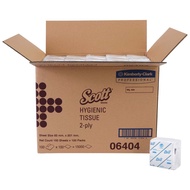 Scott HBT®กระดาษชำระพับ (06404), 2ชั้นสีขาว,100แพ็ค/กรณี,150แผ่น/แพ็ค (รวม15,000แผ่น) (ร้านค้ากล่องทึบของเล่นตลก)