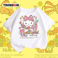 💗พร้อมส่ง💗เสื้อยืด เสื้อยืดแขนสั้น Hello Kitty เนื้อผ้านิ่ม😍
