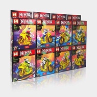 Mainan Anak brick Ninjago Motor Gold Action Figure Toys Minfigures Ninja go Emas balok susun mini ac