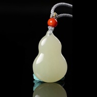 秒殺價 天然新疆和田玉若羌黃口料葫蘆吊墜