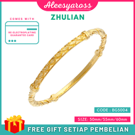 [BG5004] Gelang Tangan BERCORAK ZHULIAN Gold Plated Bangle Jewellery Emas Saduran Barang Kemas gelan