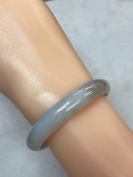 54##天然A貨翡翠淡紫帶紅翡貴妃手鐲