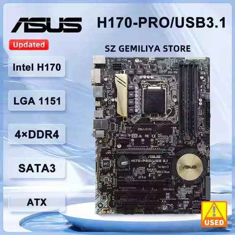 ASUS H170-PRO/USB3.1Motherboard Intel H170 LGA 1151 DDR4 64GB support i3-6100 i5-6400 i5-6600 i5-760