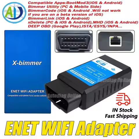 ENET WIFI Adapter for F/G Series OBD2 Ethernet Coding Connector for BimmerCode/Bootmod3/xDelete/MHD 