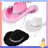 LA Cowgirl Hat Sequin Fashion Cowboy Accessory Costume Party Performance Sequin Cowgirl Hats