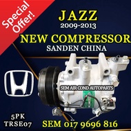 HONDA JAZZ 2009-2013 YEAR TRSE07 5PK SANDEN NEW CHINA COMPRESSOR/ KOMPRESOR (CAR AIRCOND SYSTEM)