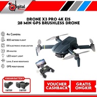 ready ! DRONE X3 PRO 4K EIS 28 Min GPS BRUSHLESS DRONE MURAH